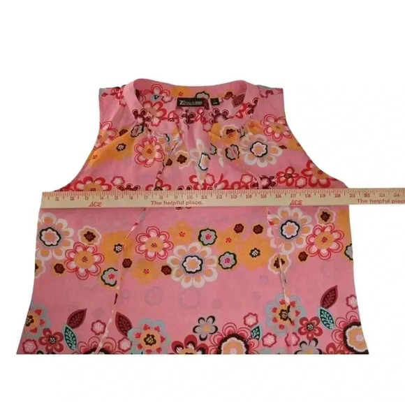 7th Avenue Design Studio New York & Co V-Neck Top Women's Size Large Front Tie - Picture 5 of 12